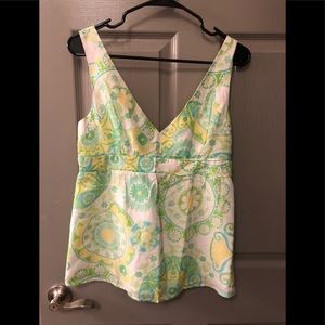 Lilly Pulitzer v-neck tank in “Fountain of Youth”
